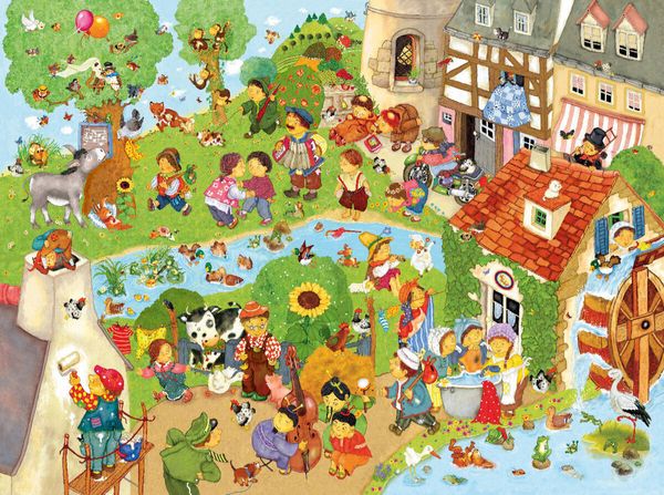 Produktbild: CALVENDO Puzzle Kunterbunte Kinderlieder | 2000 Teile Lege-Gr&ouml;&szlig;e 90x67cm Foto-Puzzle f&uuml;r gl&uuml;ckliche Stunden