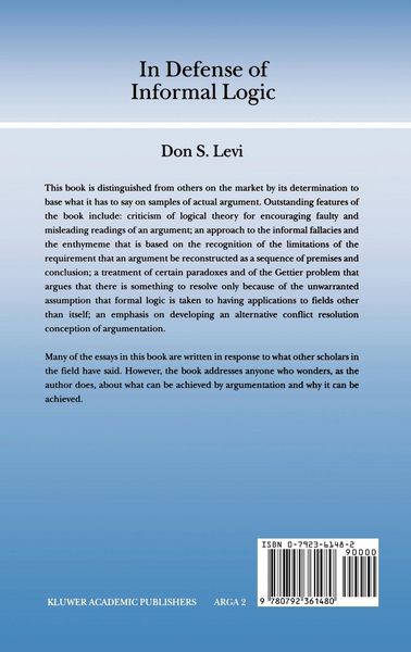 Produktbild: In Defense of Informal Logic