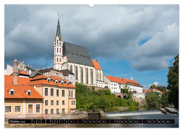 Produktbild: Cesk&yacute; Krumlov - B&ouml;hmisch Krumau (Wandkalender 2026 DIN A2 quer), CALVENDO Monatskalender