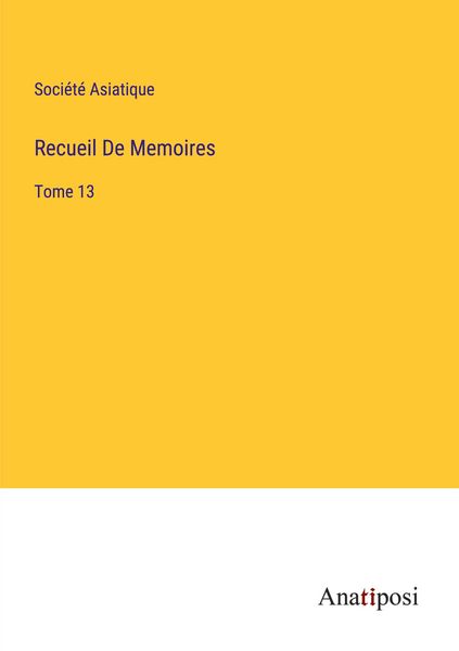 Produktbild: Recueil De Memoires