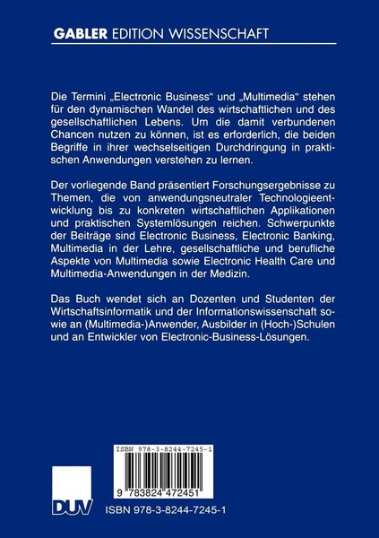 Produktbild: Electronic Business und Multimedia