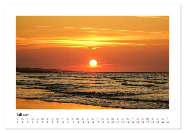 Produktbild: Juist Strandmomente (Wandkalender 2026 DIN A3 quer), CALVENDO Monatskalender