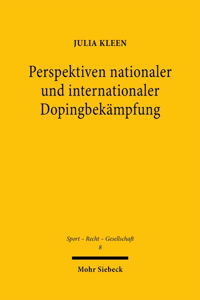 Produktbild: Perspektiven nationaler und internationaler Dopingbek&auml;mpfung