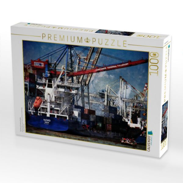 Produktbild: CALVENDO Puzzle Hamburg Containerhafen | 1000 Teile Lege-Gr&ouml;&szlig;e 64x48cm Foto-Puzzle f&uuml;r gl&uuml;ckliche Stunden