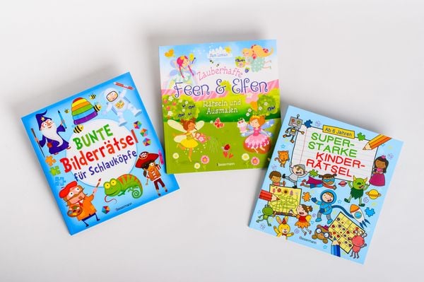 Produktbild: Bunte Bilderr&auml;tsel f&uuml;r Schlauk&ouml;pfe. Labyrinthe, Suchbilder, Memory, Puzzles, Sudokus, Fehler finden u.v.m. f&uuml;r Kinder ab 6 Jahren