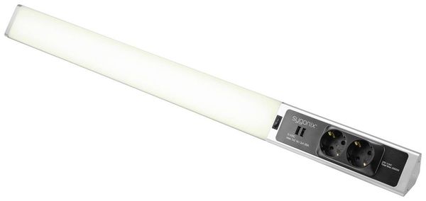 Sygonix LED-Unterbauleuchte SMD LED 18W Neutralweiß Silber, Weiß