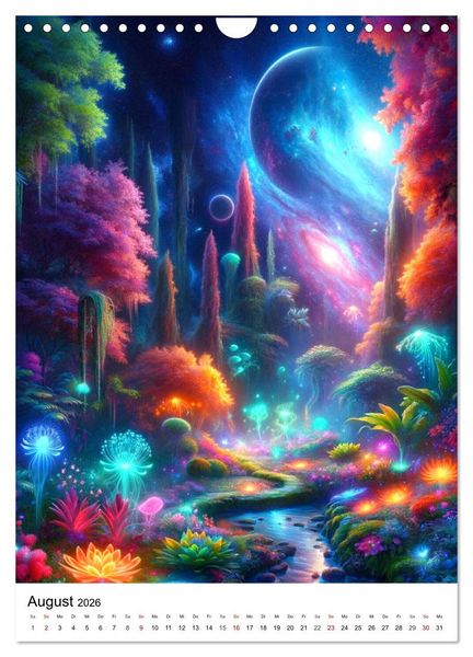 Produktbild: Astronomie Visionen - Ein von KI erschaffenes Panorama des Kosmos (Wandkalender 2026 DIN A4 hoch), CALVENDO Monatskalender