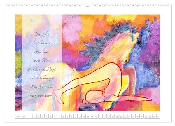 Produktbild: Yoga Elementarkr&auml;fte - Yoga Asanas zu den vier Elementen (hochwertiger Premium Wandkalender 2026 DIN A2 quer), Kunstdruck in Hochglanz