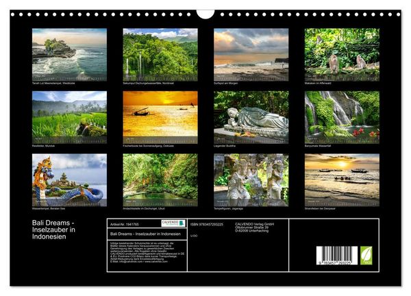 Produktbild: Bali Dreams - Inselzauber in Indonesien (Wandkalender 2026 DIN A3 quer), CALVENDO Monatskalender