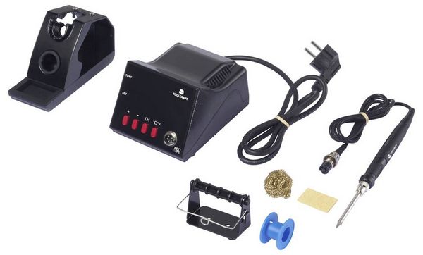 Produktbild: TOOLCRAFT TO-8962 ESD L&ouml;tstation digital 70W 480&deg;C (max) inkl. L&ouml;tspitze