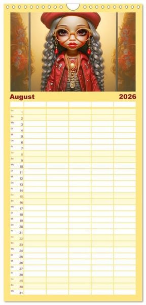 Produktbild: Familienplaner 2026 - Hip Hop Kids. Ein Jahr voller Style und Groove mit 5 Spalten (Wandkalender, 21 x 45 cm) CALVENDO