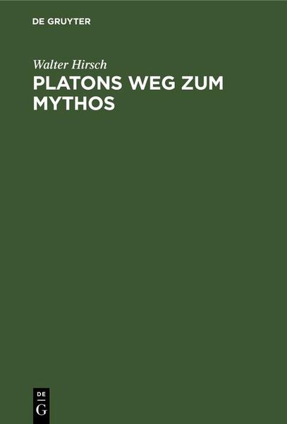 Produktbild: Platons Weg zum Mythos