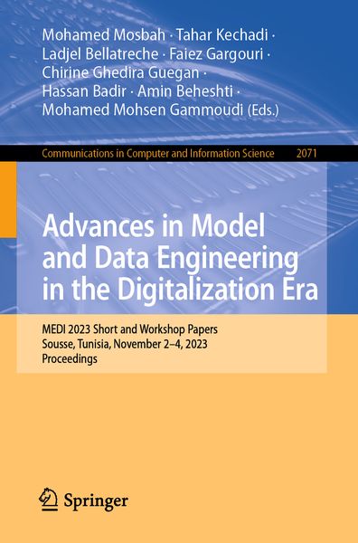 Produktbild: Advances in Model and Data Engineering in the Digitalization Era