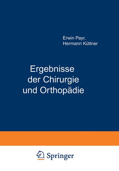 Produktbild: Ergebnisse der Chirurgie und Orthop&auml;die