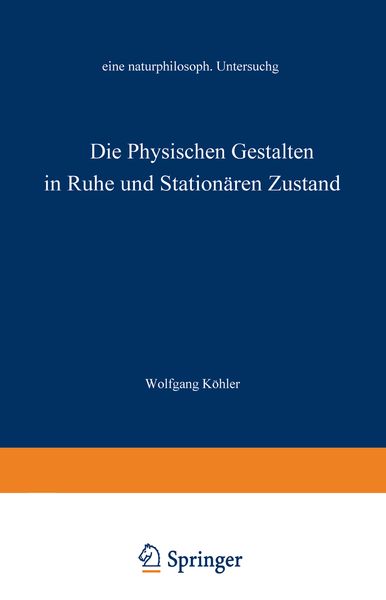 Produktbild: Die physischen Gestalten in Ruhe und im station&auml;ren Zustand