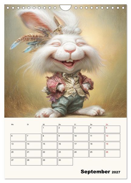 Produktbild: Wundersame Seelen. Kaninchen zwischen Fantasie, Humor und feiner Poesie (Wandkalender 2027 DIN A4 hoch), CALVENDO Monatskalender