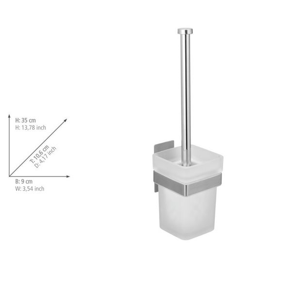 Produktbild: Turbo-Loc&reg; WC-Garnitur Mod. Genova Matt, Abnehmbarer Beh&auml;lter aus satiniertem Glas