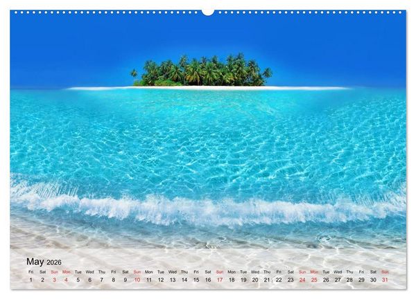 Produktbild: French Polynesia Paradise in the South Pacific (High Quality Premium Wall Calendar 2026 DIN A2 landscape),CALVENDO 12 Month Wall Calendar