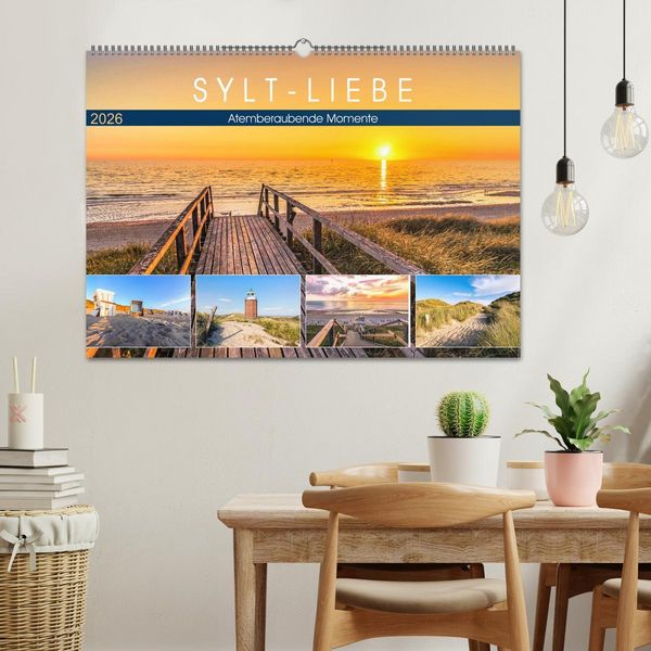 Produktbild: SYLT-LIEBE Atemberaubende Momente (Wandkalender 2026 DIN A2 quer), CALVENDO Monatskalender