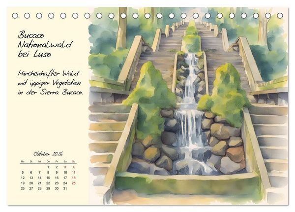 Produktbild: Portugal - Traumland am Atlantik (Tischkalender 2026 DIN A5 quer), CALVENDO Monatskalender