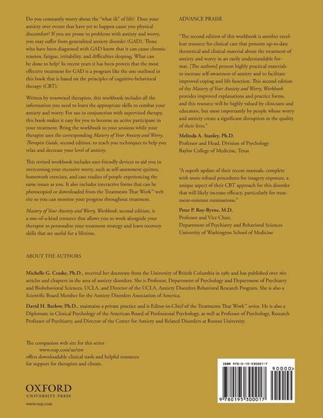 Produktbild: Mastery of Your Anxiety and Worry (Workbook)