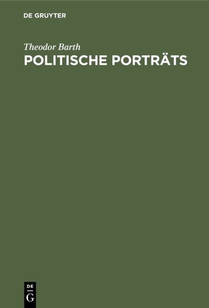Produktbild: Politische Portr&auml;ts