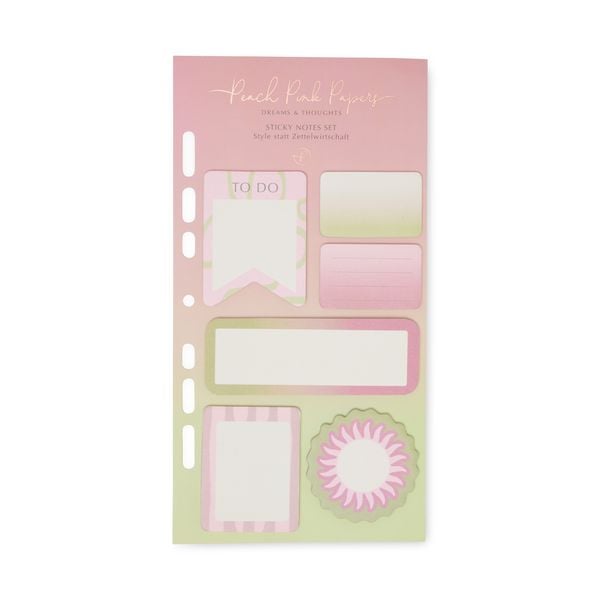 Haftnotizen-Set 6-teilig, Pink Matcha