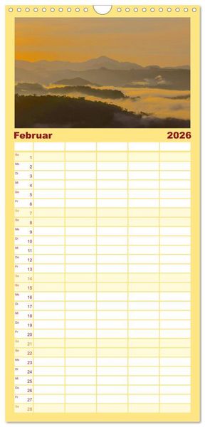 Produktbild: Familienplaner 2026 - El Salvador - Unber&uuml;hrte und wundersch&ouml;ne Natur. mit 5 Spalten (Wandkalender, 21 x 45 cm) CALVENDO