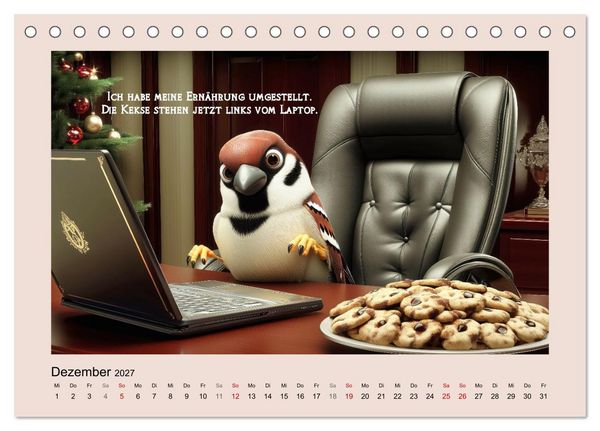Produktbild: Kesse Spatzen (Tischkalender 2027 DIN A5 quer), CALVENDO Monatskalender