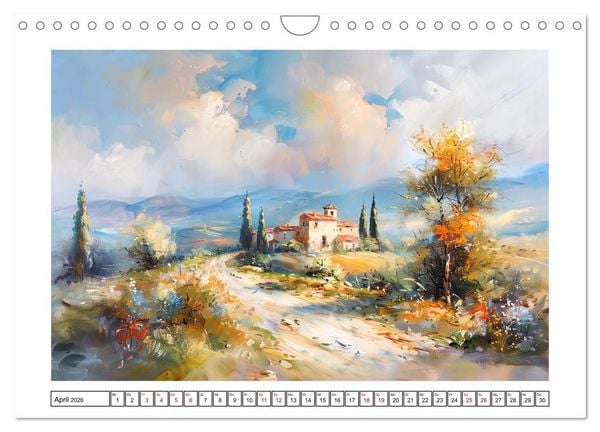 Produktbild: Toskana bis Provence (Wandkalender 2026 DIN A4 quer), CALVENDO Monatskalender