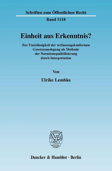 Produktbild: Einheit aus Erkenntnis?