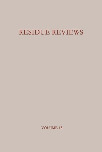 Produktbild: Residue Reviews / R&uuml;ckstands-Berichte