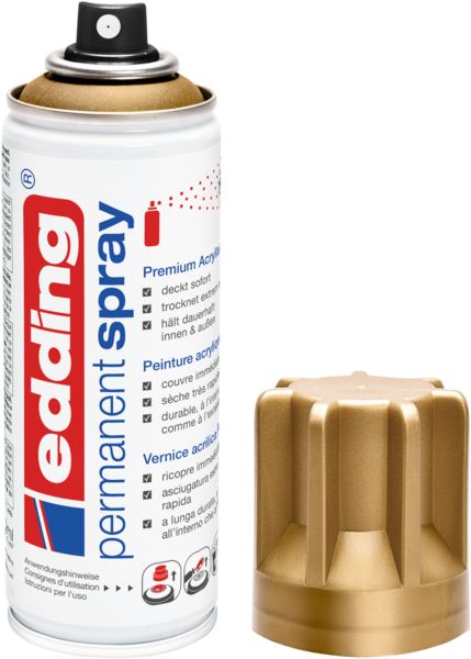Produktbild: 5200 Permanent Spray, reichgold matt, 200ml Premium Acryllack