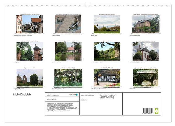 Produktbild: Mein Dreieich (Wandkalender 2026 DIN A2 quer), CALVENDO Monatskalender