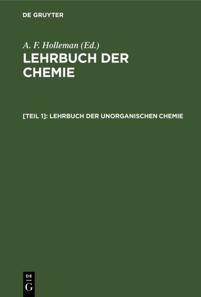 Produktbild: Lehrbuch der unorganischen Chemie