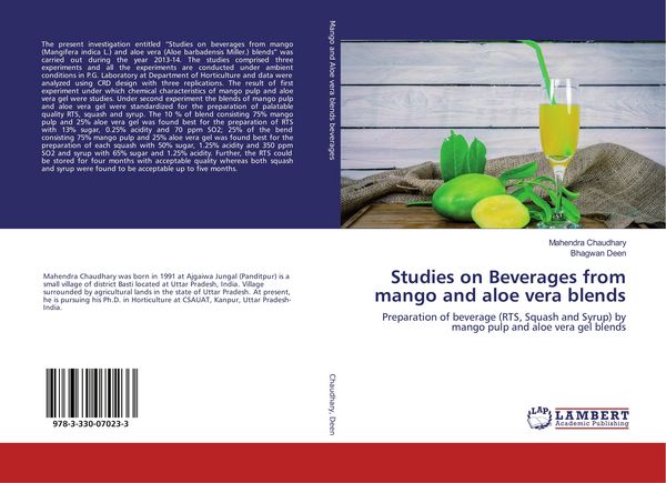 Produktbild: Studies on Beverages from mango and aloe vera blends