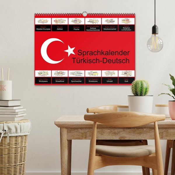 Produktbild: Sprachkalender T&uuml;rkisch-Deutsch (Wandkalender 2026 DIN A3 quer), CALVENDO Monatskalender