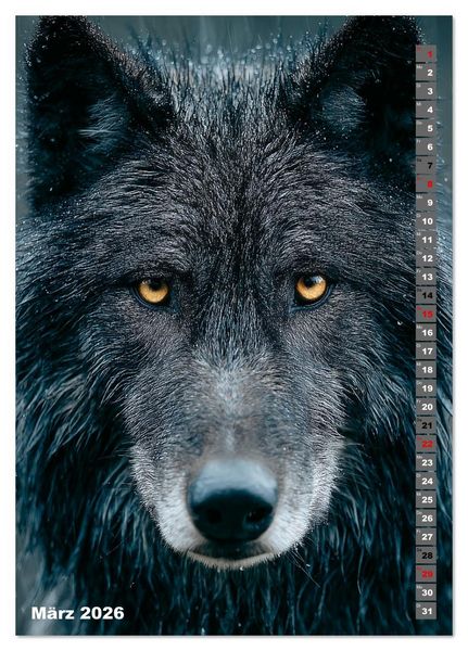 Produktbild: W&ouml;lfe aus aller Welt (Tischkalender 2026 DIN A5 hoch), CALVENDO Monatskalender