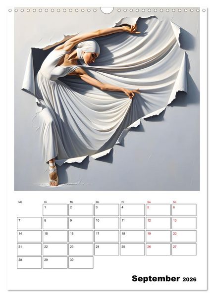 Produktbild: Tanz der Befreiung &ndash; Ballerina auf der Suche nach Freiheit (Wandkalender 2026 DIN A3 hoch), CALVENDO Monatskalender