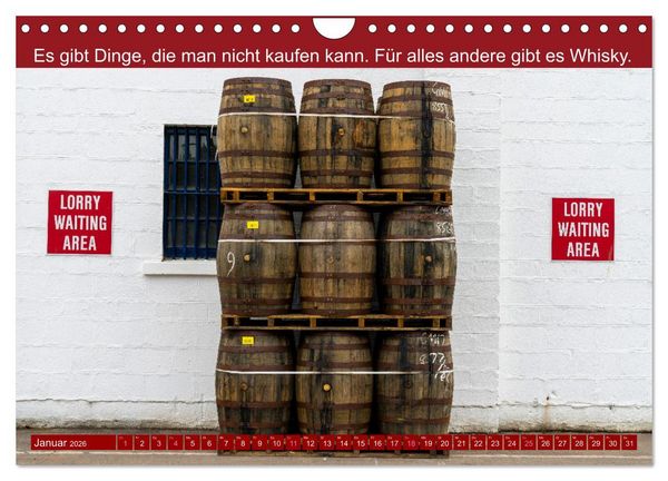Produktbild: Witzige Whisky-Werbeslogans (Wandkalender 2026 DIN A4 quer), CALVENDO Monatskalender