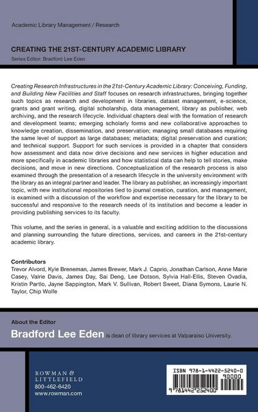 Produktbild: Creating Research Infrastructures in the 21st-Century Academic Library