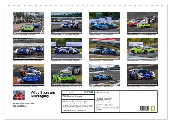 Produktbild: Wilde Stiere am N&uuml;rburgring (Wandkalender 2026 DIN A2 quer), CALVENDO Monatskalender