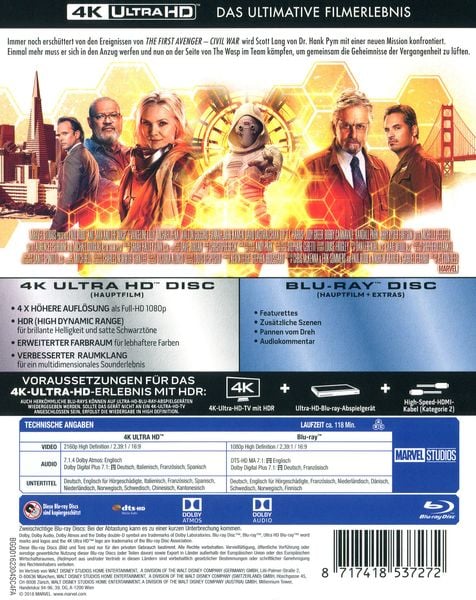 Produktbild: Ant-Man and the Wasp (4K Ultra HD) (+ Blu-ray 2D)
