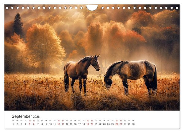 Produktbild: Im Wind der Freiheit - Ein Jahr voller Pferde (Wandkalender 2026 DIN A4 quer), CALVENDO Monatskalender