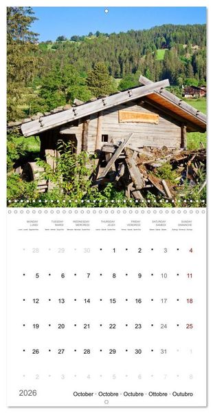 Produktbild: South Tyrol the last mills (Wall Calendar 2026 12 &times; 12 Inch) CALVENDO 12 Month Wall Calendar
