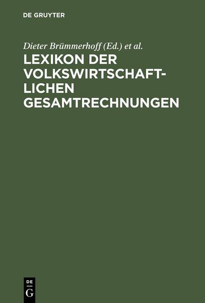 Produktbild: Lexikon der Volkswirtschaftlichen Gesamtrechnungen
