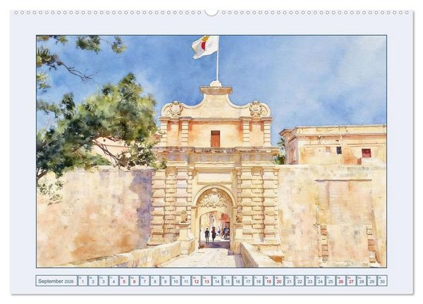 Produktbild: Malta - Perle im s&uuml;dlichen Mittelmeer (Wandkalender 2026 DIN A2 quer), CALVENDO Monatskalender