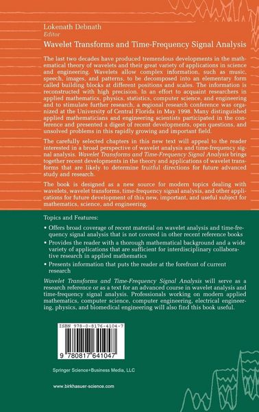 Produktbild: Wavelet Transforms and Time-Frequency Signal Analysis