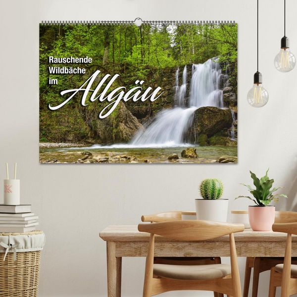Produktbild: Rauschende Wildb&auml;che im Allg&auml;u (Wandkalender 2026 DIN A2 quer), CALVENDO Monatskalender
