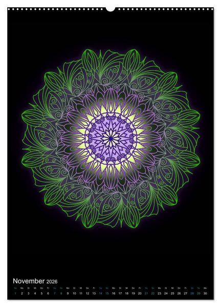 Produktbild: Mandala-Kalender 2026 (hochwertiger Premium Wandkalender 2026 DIN A2 hoch), Kunstdruck in Hochglanz